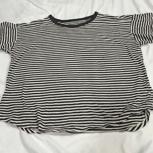 Madewell Black and White Striped Tee